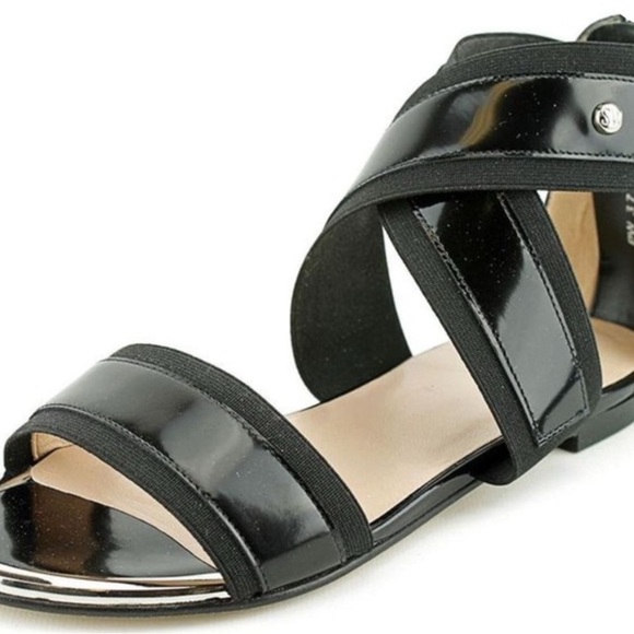 Stuart Weitzman The Expo Gladiator Black Sandals - 8N NARROW - Picture 1 of 5